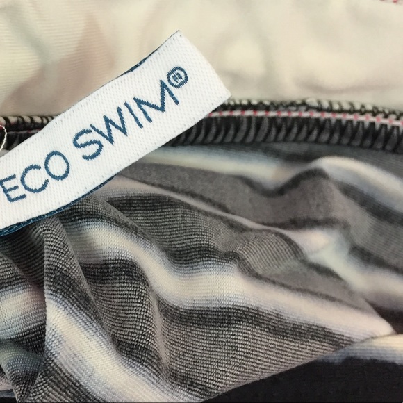 ECO SWIM Tassel Tankini Striped Halter - Picture 3 of 7